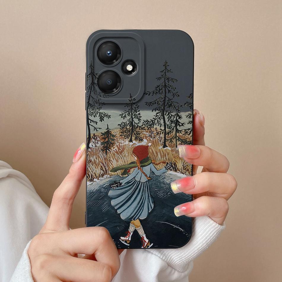 For Infinix Hot 30 Play 30i Phone Case Cartoon Liquid Silicone Full Protection Anti Drop Cover For Infinix Hot30 30Play Bumper