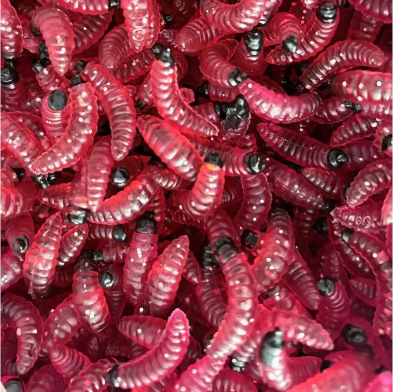 2cm/0.4g Maggot Mealworm Soft Plastic Bionic Lure - Imitation Bait for Fishing