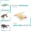 Realistic Reptile Lizard Chameleon Model With Assembleable Chameleon And Gecko Figures For Collectors And Kids