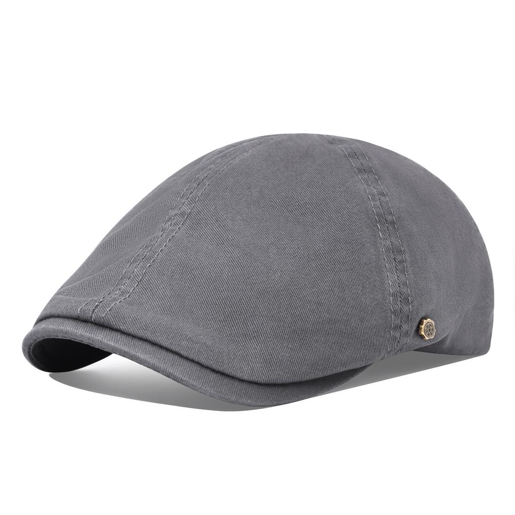 VOBOOM 100% Man's Beret Cotton Gatsby Hat Ivy Cap Irish Hunting Newsboy Cap Flat Cap Cabbie Hats Driving Golf Caps