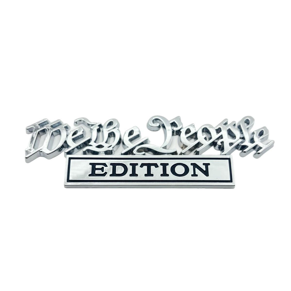 

Cross-Border Hot Sale We the People Metal Car Body and Tail Sticker чёрный/серебряный