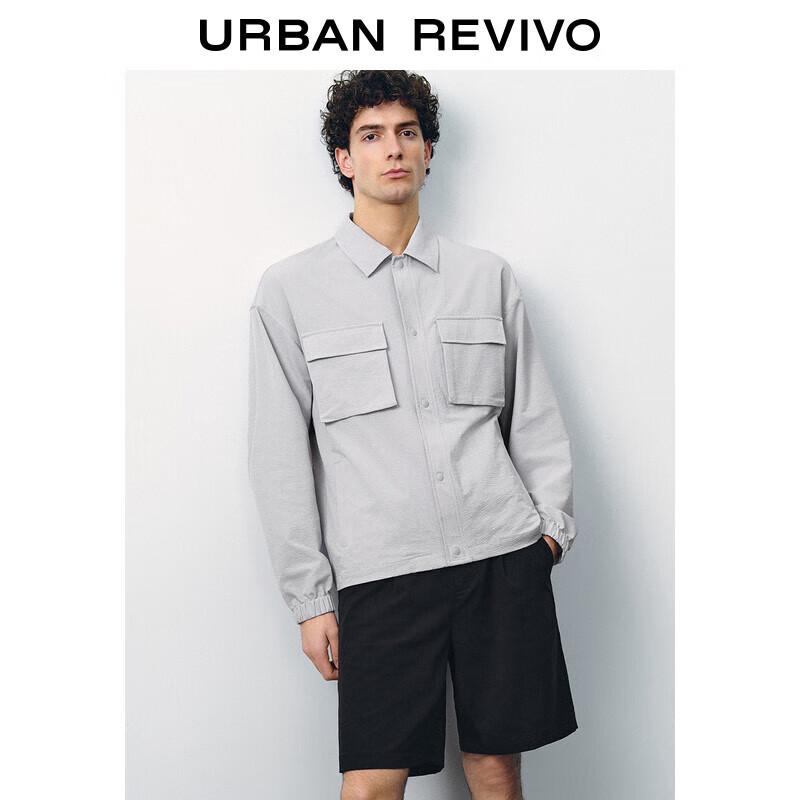 

UR Men s 2024 Urban Outdoor Relaxed Fit Textured Lapel Jacket UMF140022 S