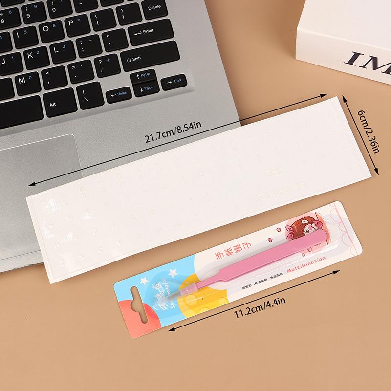 English Alphabet Language Tear-Off Film Keyboard Sticker Desktop Laptop Key Sticker Single Film Universal Side Engraving Sticker