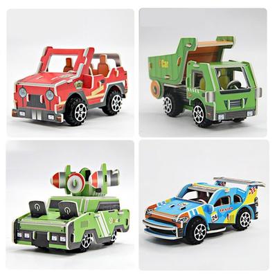 Emotional Bebe Paper 3D Car Puzzle Pullback Function 3D Model, Korean Popular Puzzles