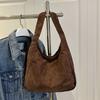 New Trendy Corduroy Top Handle Bag Women Large Capacity Shoulder Bag Fashi Casual Texture Versatile Crossbody Commuting Bag
