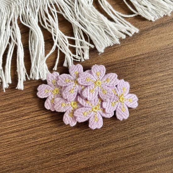 Hairpin Embroidered Cherry Blossom Hair Clip Side Clip Bun Decoration Macaron Color Hair Pin Hair Accessory
