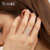Bague Teamer Fleur de Lotus Creuse Bouddhiste pour Femme Acier Inoxydable Hindou Vintage Amulette Bague Couleur Or Bijoux Élégants Cadeau