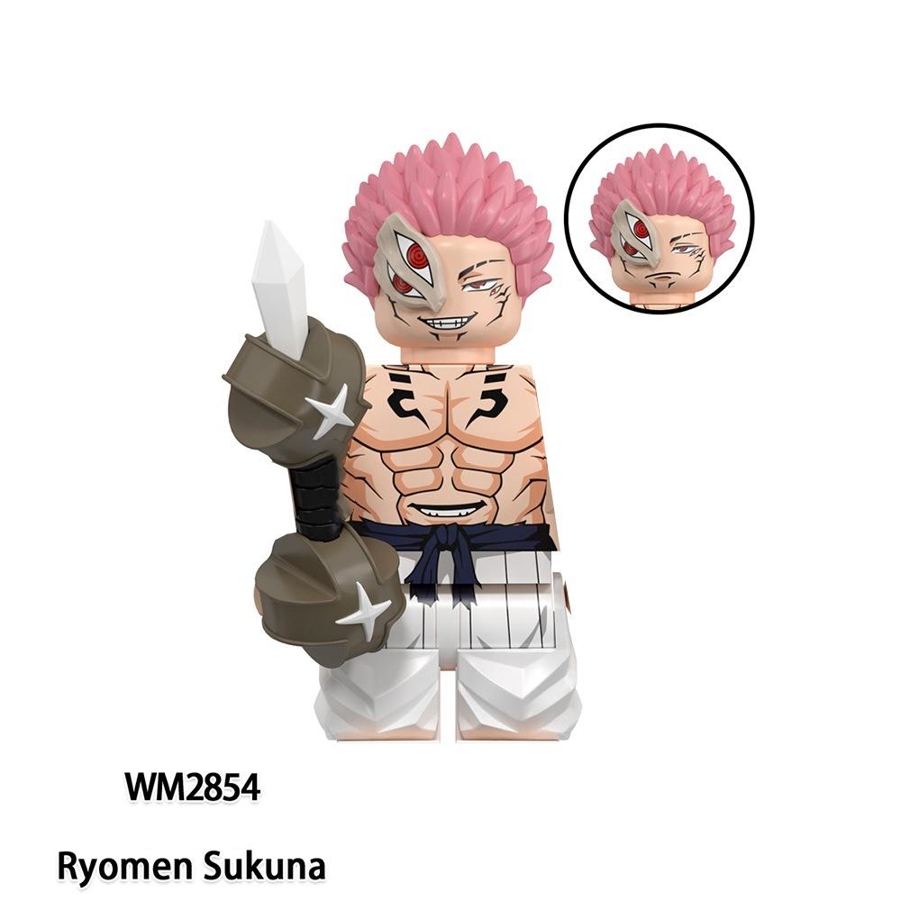 Jujutsu Kaisen Anime Cartoon Gojo Satoru Itadori Yuj Fushiguro Megumi Okkostu Yuta Building Blocks Mini Action Figures Kids Toy