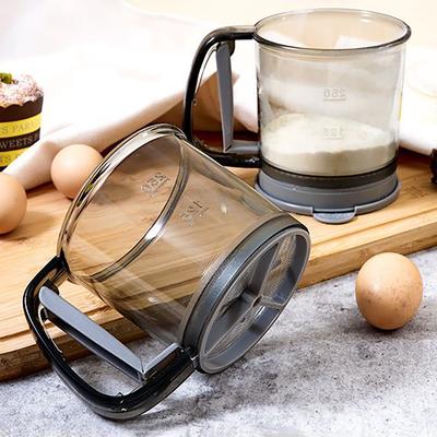 Tamis à farine en plastique, maille Fine, poudre, tamis à farine, tasse à sucre glacé, tamis manuel, outils de pâtisserie à domicile, Gadget