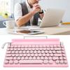 Clavier Mécanique 83 Touches Contrôle par Bouton Rotatif Touches Rondes Ergonomique Plug and Play 3 Modes Clavier Sans Fil pour Téléphone Ordinateur Portable
