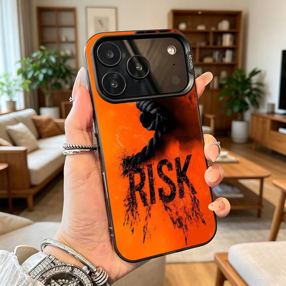 Günlük Alım Satımcı RİSK ZENGİNİ iPhone 17,16,15,14,13,12,11 Plus,Pro Max,XS İçin Telefon Kılıfı, Renkli Gümüş Siyah Kapak