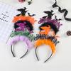 Carnivals Party Woman Hairband Plush Decor Sequins Witch Shape Headbands Animes Character Hair Hoop for Adult Teens