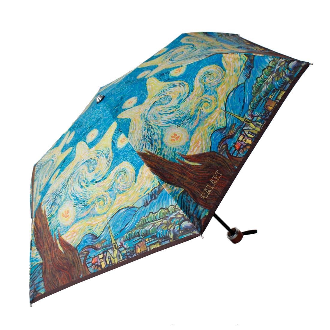 

Зонт складной ЗОНТ ИСКУССТВО КОШЕК для дождя или солнца Зонт Звездная ночь Винсента Ван Няхта (Включает в себя чехол) - (синий) 001264-0002-01 синий