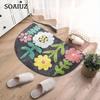 Tappetino da bagno Flora 1 pezzo, tappeto da pavimento assorbente e ad asciugatura rapida, tappeto da pavimento per porta d'ingresso antiscivolo e super morbido, per cucina camera da letto bagno