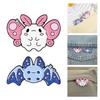 Blue Pink Bat Rabbits Enamel Pin Adorable Jewelry Gift For Friend
