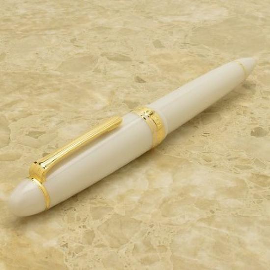 Sailor 1911 Gold Profit Large 21K Fountain Pen White Medium Fine Nib 11-2021-310 with Converter