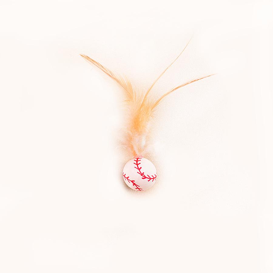 

Interactive Kitten Self-Play Feather Ball - Boredom Relief Toy for Cats