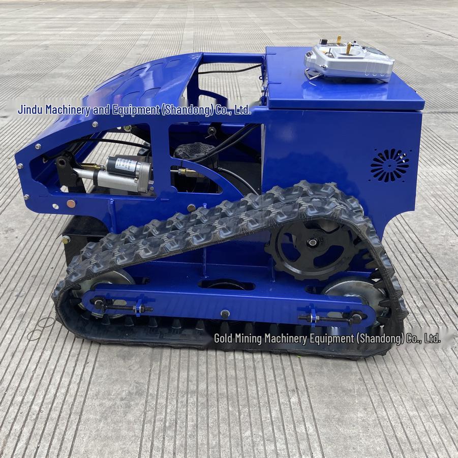 Electric Self-Propelled Smart Crawler Lawn Mower with Lithium Battery and Mulching Function