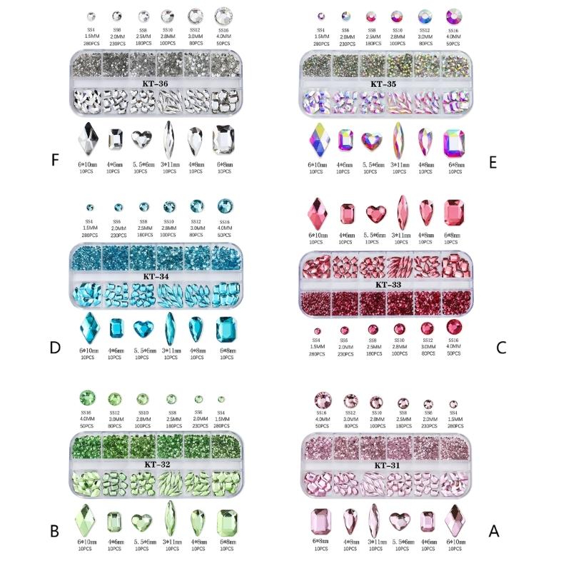 Nail Charms Multi Shapes Nail Rhinestones Charms Nail Gems Nail Art Decorations