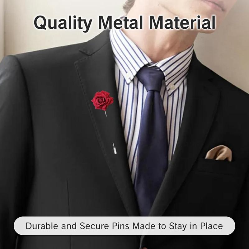Good-10Pcs Hat Pins For Jewelry Making Long Silver Brooch Pin Sticks With Stopper Thin Lapel Boutonniere Craft Accessories