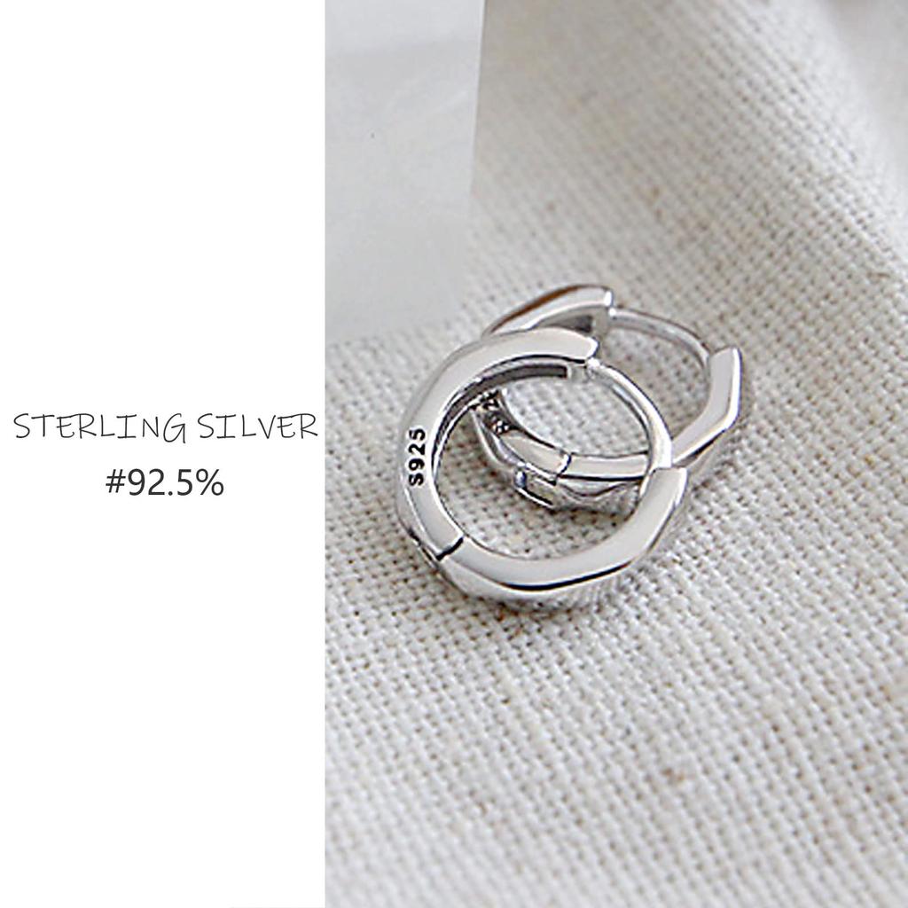Pasurohu Ohrringe K18 18K Vergoldung Silber 925 Kleine Beliebte Creolen Damen Herren Gold Platin Diamantschliff Hypoallergen Echter Schmuck 8,5mm