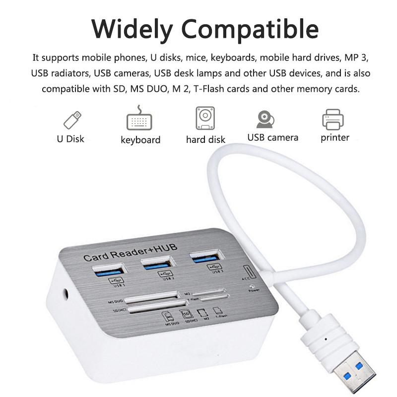 Buy Ms Sd M2 Tf Multi In 1 Memory Card Reader Adapter 3 Port Usb 3 0 Hub At Affordable Prices Free Shipping Real Reviews With Photos Joom