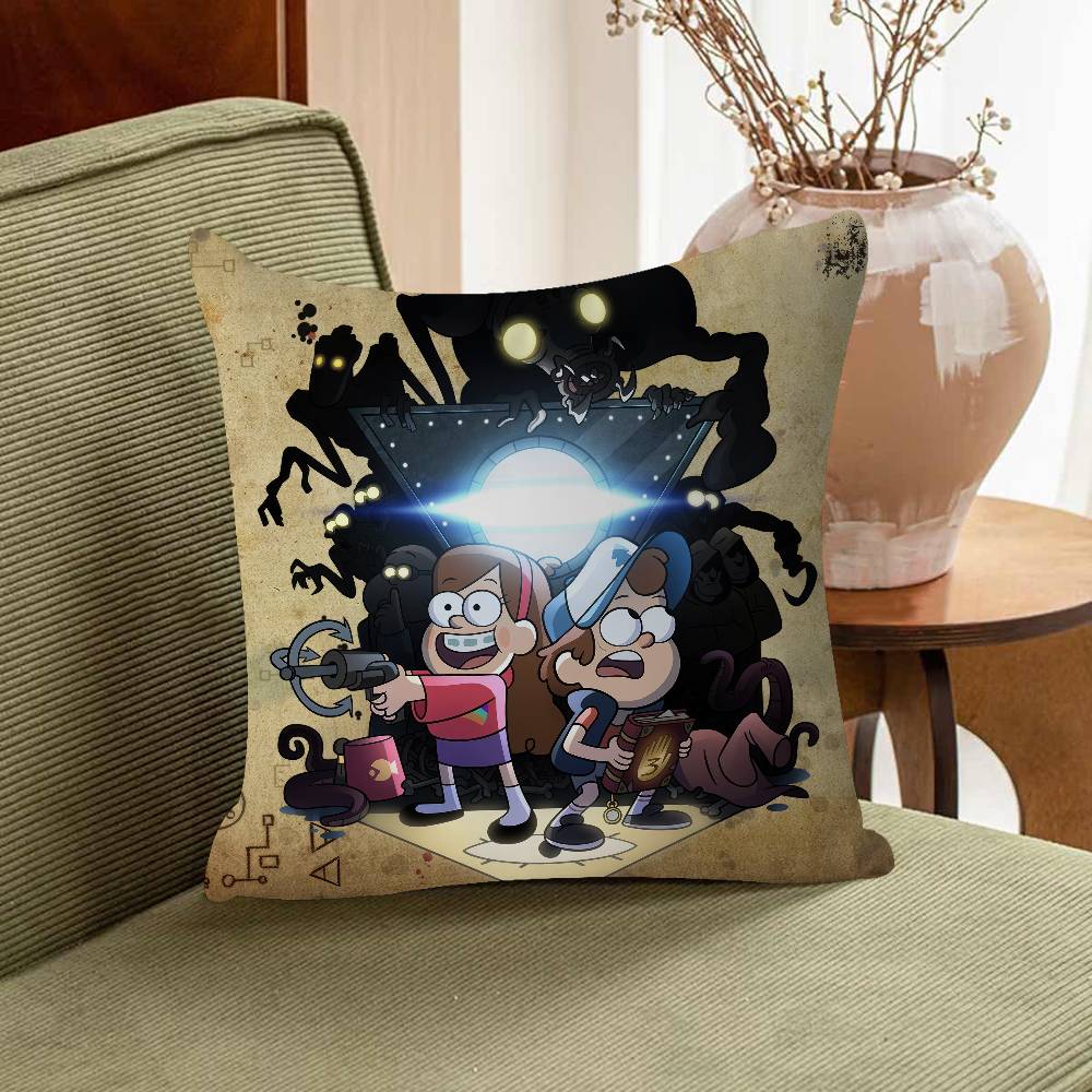 G-Gravity F-Falls Cartoon Animation Pillow Anime Pillow Sofa Bed Head Pillow Cover Cushion Cover 45x45 Cm Fashion