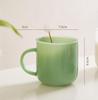 Color Jade Glass Borosilicate Heat-resistant Glass Mug with Handle Milk Coffee Glass Goblet Cup Drinkware Barware