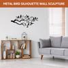 Metal Birds Wall Art Vivid Birds On Branch Black Metal Bird Silhouette Hanging Wall Sculpture Large Decorative Wall Art