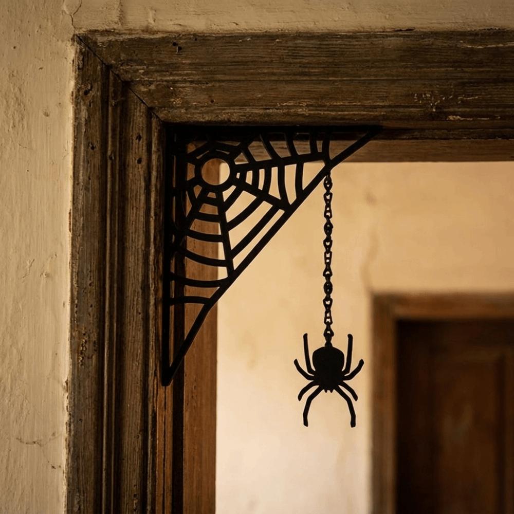 Creepy Spider Web Door Frame Prop Fun Haunted House Decor Holiday Gift Giving