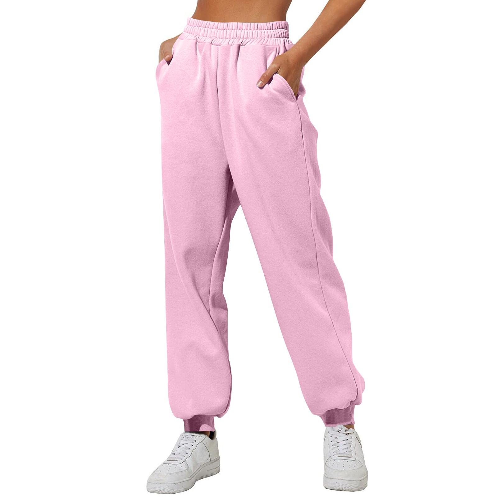 Женские осенне-зимние свободные спортивные брюки с высокой талией — фото 8