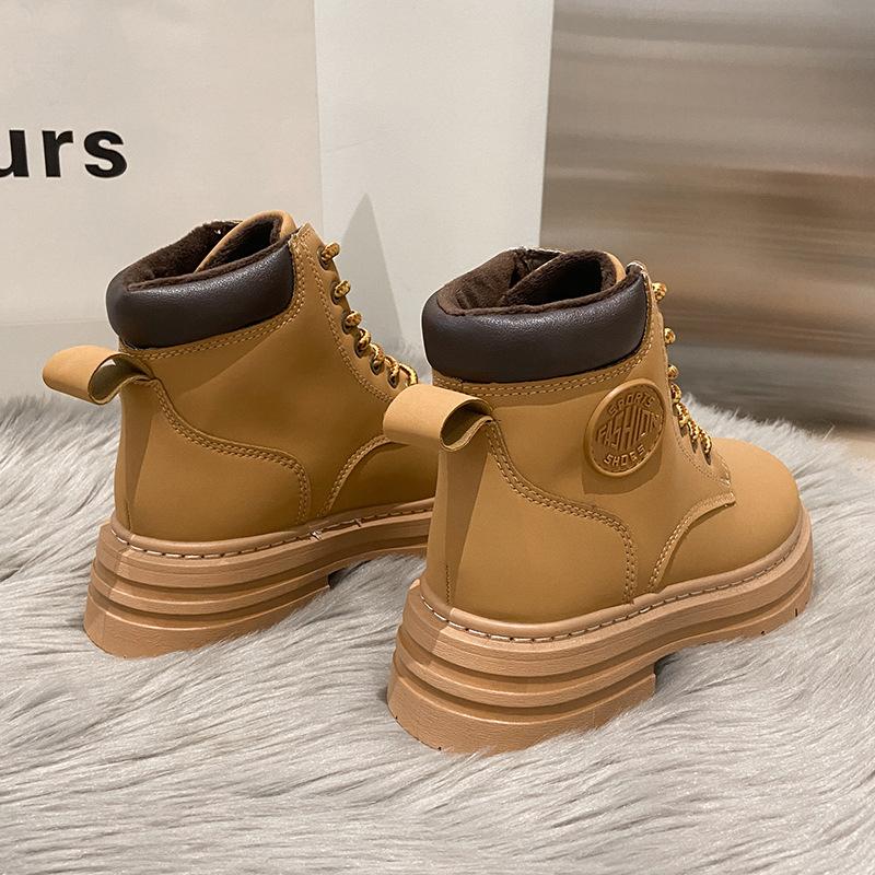 2025 spring new British student couple platform Martin boots Internet celebrity live street short boots men and women B801