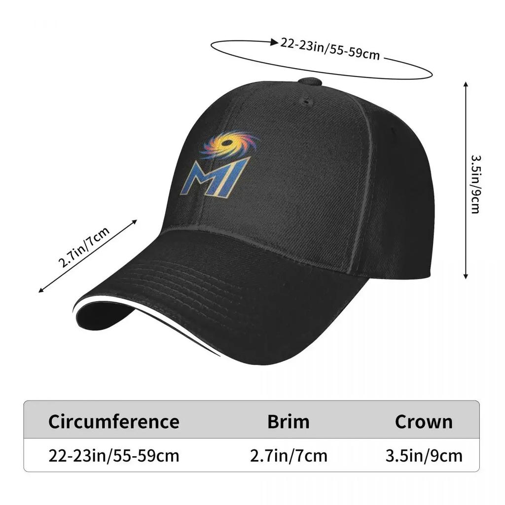 Cricket Mumbai Indians Logo Baseballkappe Marke Herrenkappe Custom Cap Westernhut Herrenkappen Damen