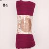Muslim Women Solid Color Scarf Shawl Cotton Crinkle Hijab