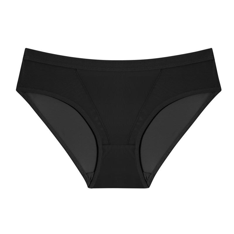 FINETOO Women Sexy Mesh Panties Traceless Breathable Underwear Pure Cotton Crotch Briefs Low-Waist Girl Lingerie