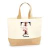Sac En Jute - PLANETEE - Tatiana Lettre Fleur - Multicolore - Poignées Solides - Fabriqué En France