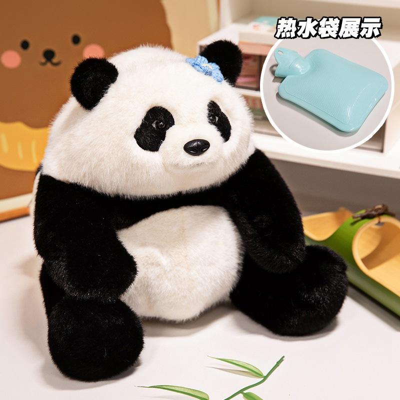 Cartoon Panda Huahua Plüsch Handwärmer Mädchen Heißwasserbeutel Cartoon Tragbar Wasserbefüllung Studenten Handwärmer