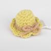 Pet Rabbit Ears Hat Photo Props for Hamster Handwoven Cap Rainbow Carrot