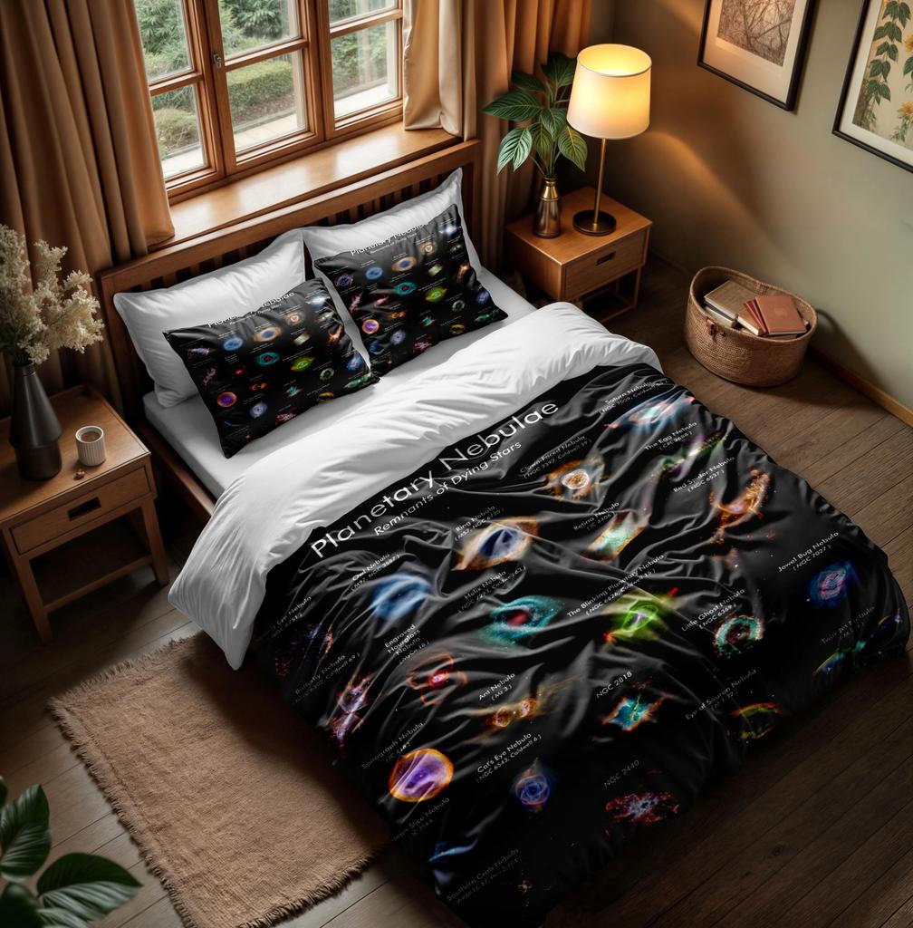 Abstract Space Nebula Duvet Cover Set UK Single Double Queen King  Full King Size Bed Linen Set