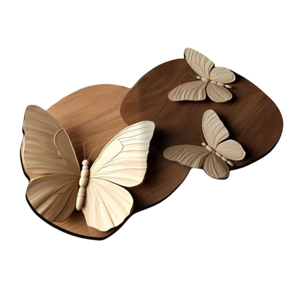 3D Visual Butterfly Flower Diatom Mud Floor Mat For Home Foot Mat, Non Mat Slip Water Door Toil X3Q4