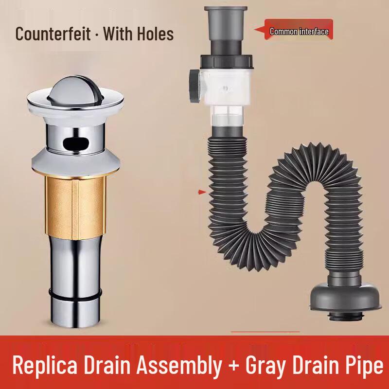Xuanyong Grey Stainless Steel Flip-Top Basin Drain Pipe
