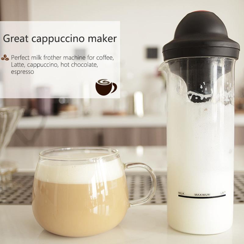 Automatický napěňovač kávy Elektrický napěňovač mléka Přenosný Nerezový šlehač Míchadlo na nápoje Pro Latte Cappuccina Macchiato