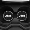 For Jeep 2Pcs Car Water Cup Mat Rubber Anti Noise Coaster Accessories For Jeep Grand Cherokee Wrangler JK Gladiator Compass R