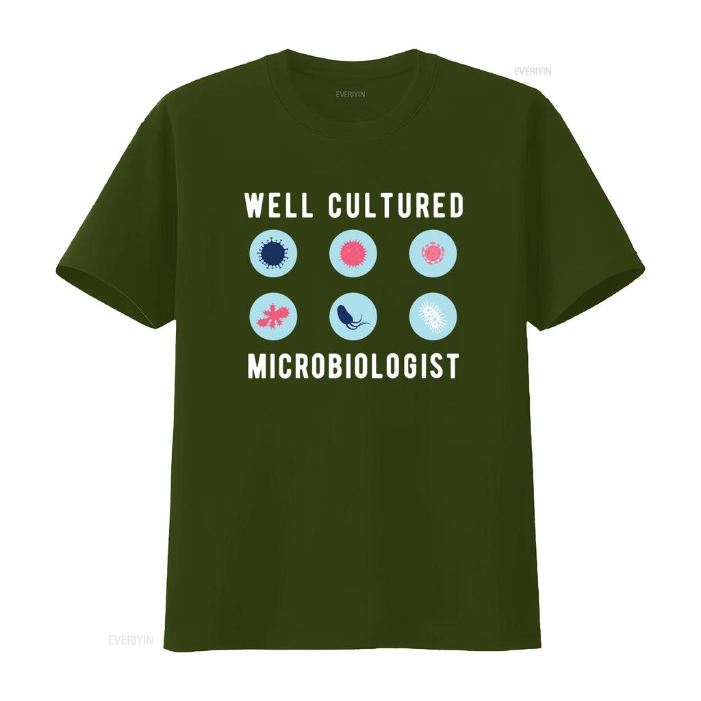 Microbiologist T Shirt Future Microbiology Teacher Well Cultured Science Lover  vintage Washed designer clothes Breathable