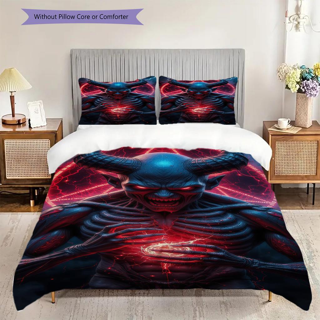 Dark Fantasy Warrior Set Threepiece Set 1 Duvet Cover 2 Pillowcase Without Core Bedding Set Christmas Birthday Gift