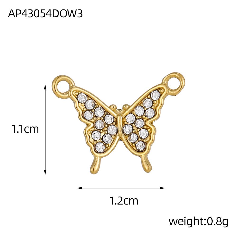 CARLIDANA Classic Stainless Steel Zircon White Shell Butterfly Charms Dragonfly Pendant for Children's Womens Jewelry Making