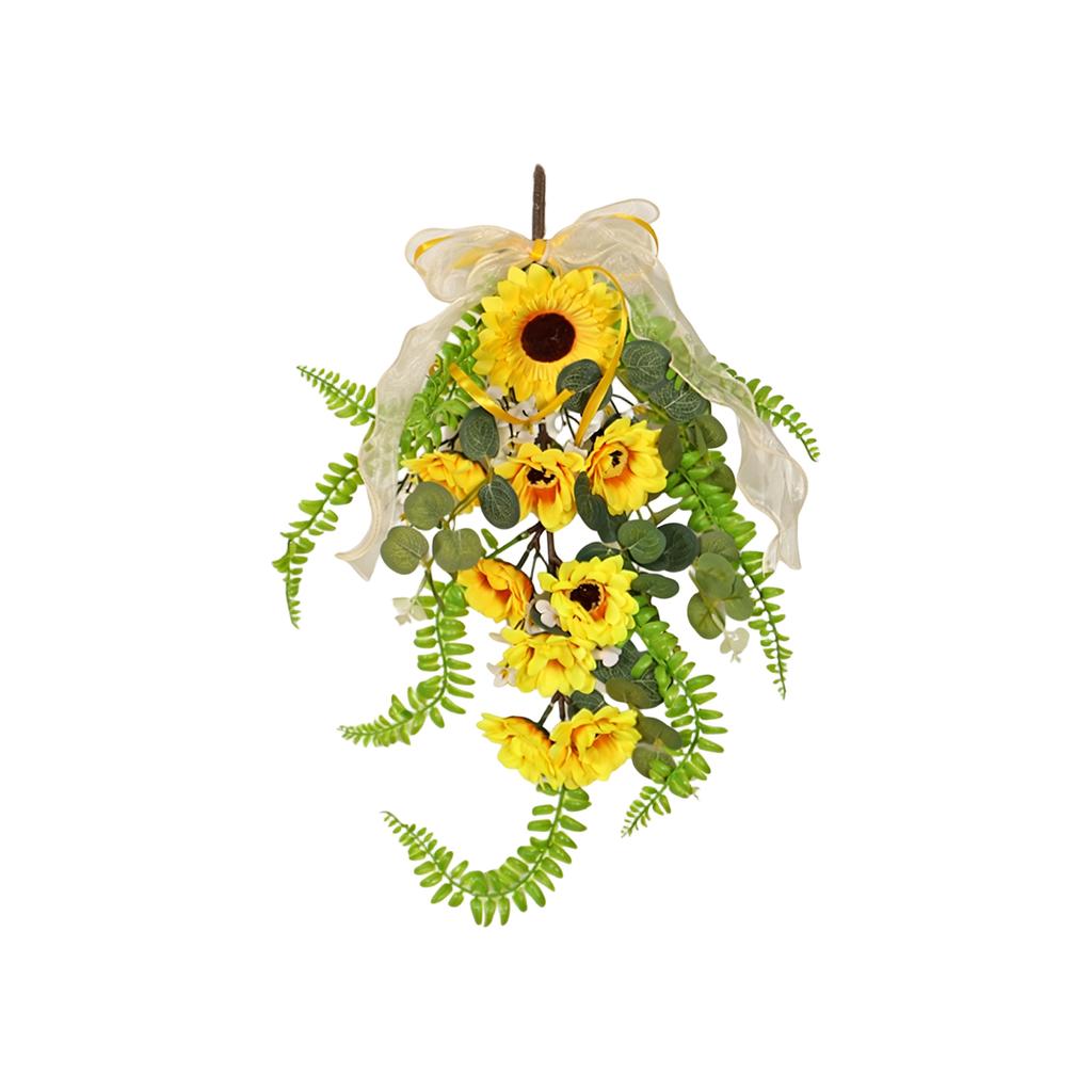 45cm Spring,themed Artificial Sunflower Wall Hanging, Artificial Green Plant Home  Hanging Decoration, Festival Decoration Props