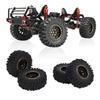 4Pcs Brass Wheel Tire Set 1.2in Hub Replacement for Traxxas 1/18 RC Crawler Car Black