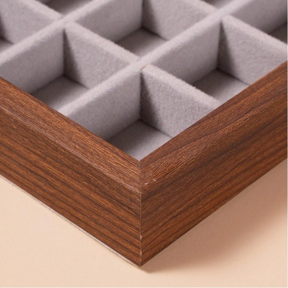 Dustproof Jewelry Box Walnut Color Jewelry Display Box Vintage Ring Necklace Storage Box  Bracelets