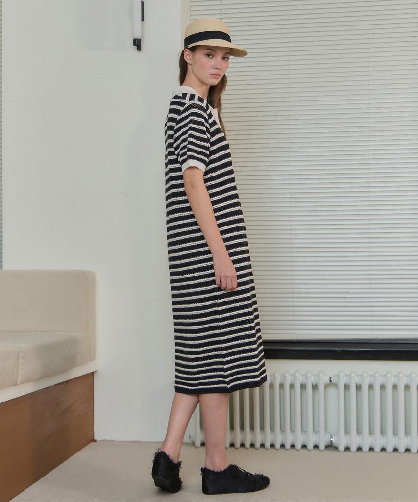 Jucy Judy Striped Knit Dress (+Inner) Jzop324E